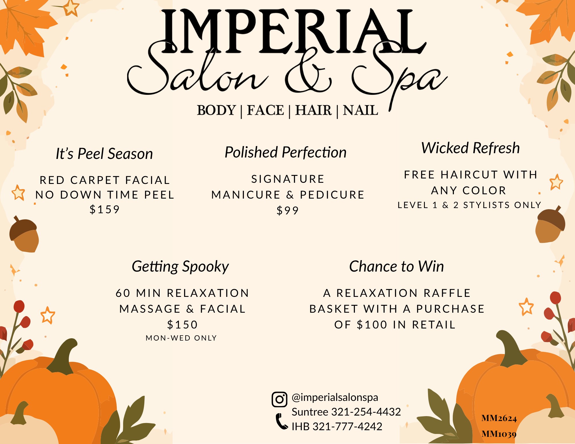 October Specials at Imperial Salon & Spa